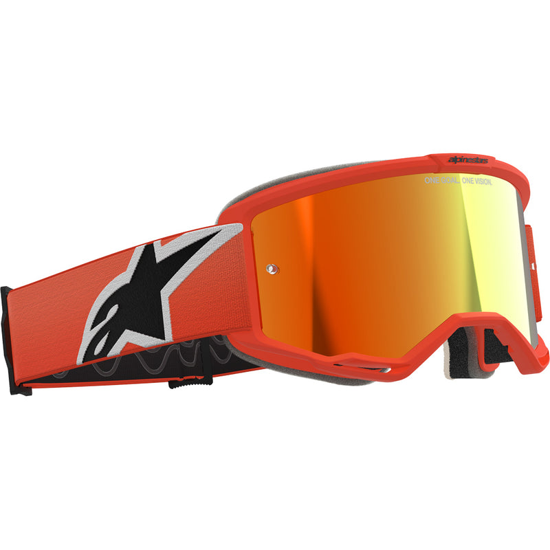 ALPINESTARS VISION 5 CORP ORANGE GOGGLES WITH RED MIRROR LENS