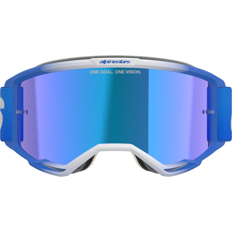 ALPINESTARS VISION 5 BLAZE BLUE GOGGLES WITH BLUE MIRROR LENS