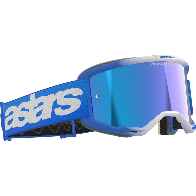 ALPINESTARS VISION 5 BLAZE BLUE GOGGLES WITH BLUE MIRROR LENS