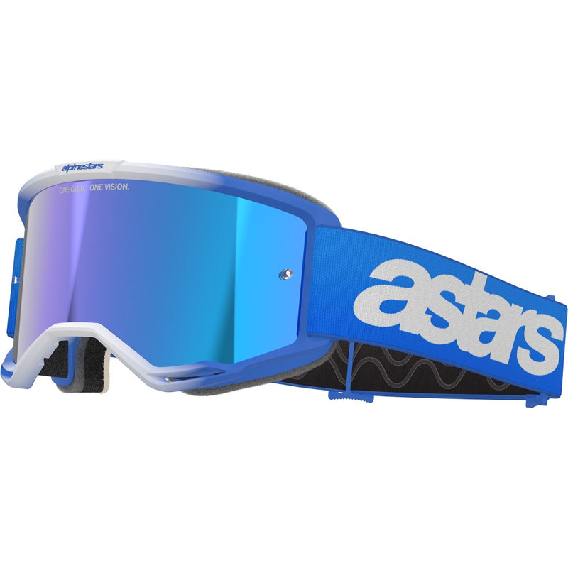 ALPINESTARS VISION 5 BLAZE BLUE GOGGLES WITH BLUE MIRROR LENS