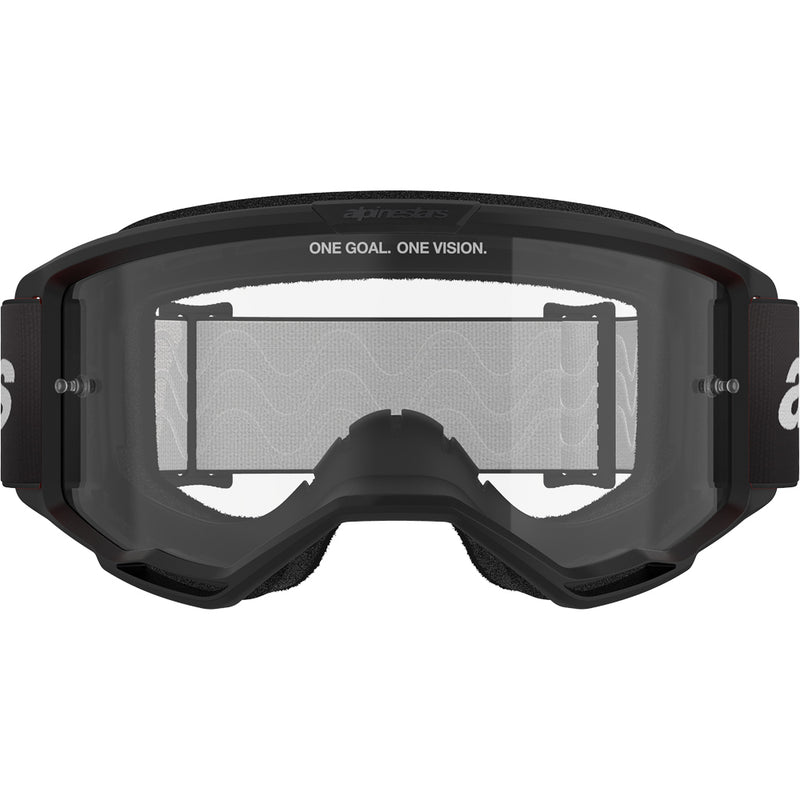 ALPINESTARS VISION 3 WORDMARK BLACK GOGGLES WITH CLEAR LENS