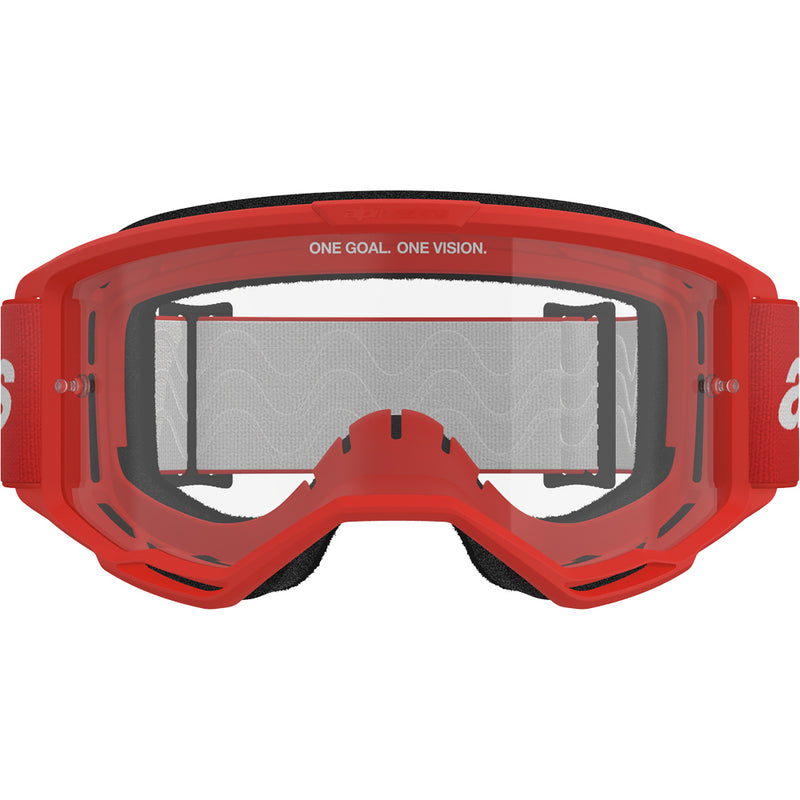 ALPINESTARS VISION 3 WORDMARK RED GOGGLES WITH CLEAR LENS