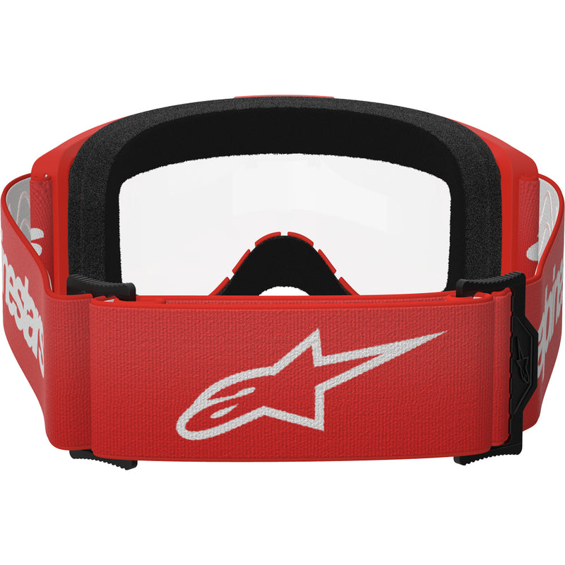 ALPINESTARS VISION 3 WORDMARK RED GOGGLES WITH CLEAR LENS