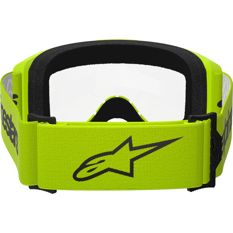 ALPINESTARS VISION 3 WORDMARK FLURO YELLOW GOGGLES WITH CLEAR LENS