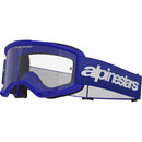 ALPINESTARS VISION 3 WORDMARK BLUE GOGGLES WITH CLEAR LENS