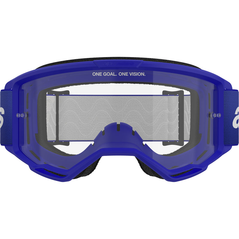 ALPINESTARS VISION 3 WORDMARK BLUE GOGGLES WITH CLEAR LENS