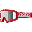 ALPINESTARS VISION BLAZE RED KIDS GOGGLES WITH SILVER MIRROR LENS