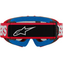 ALPINESTARS VISION BLAZE RED KIDS GOGGLES WITH SILVER MIRROR LENS