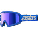 ALPINESTARS VISION BLAZE BLUE KIDS GOGGLES WITH BLUE MIRROR LENS