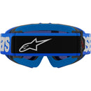 ALPINESTARS VISION BLAZE BLUE KIDS GOGGLES WITH BLUE MIRROR LENS