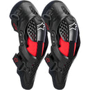 ALPINESTARS SX-1 PLASMA BLACK, RED & COOL GREY KNEE GUARDS