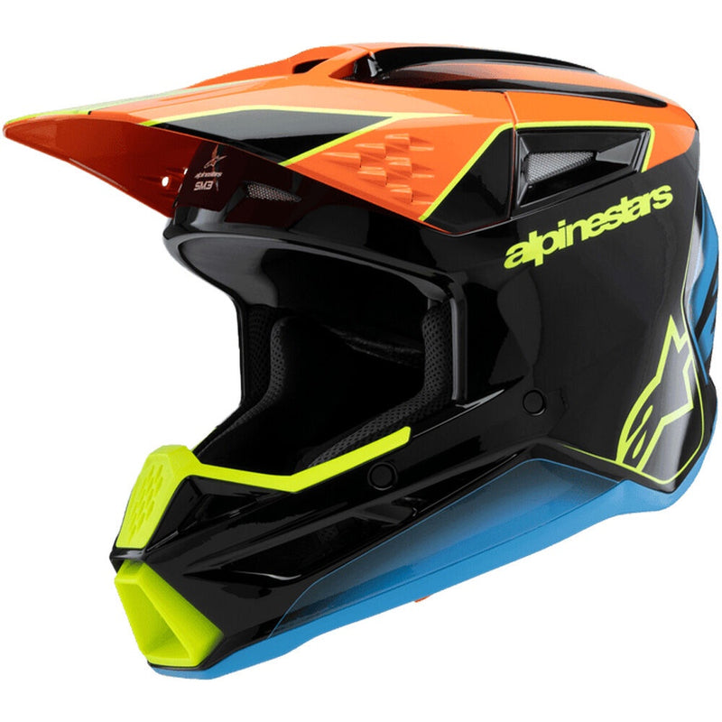 ALPINESTARS 2026 S-M3 FRAY BLACK, ORANGE & FLO YELLOW HELMET