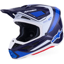 ALPINESTARS 2026 S-M7 RISE BLUE & WHITE GLOSSY HELMET