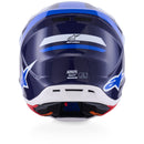 ALPINESTARS 2026 S-M7 RISE BLUE & WHITE GLOSSY HELMET