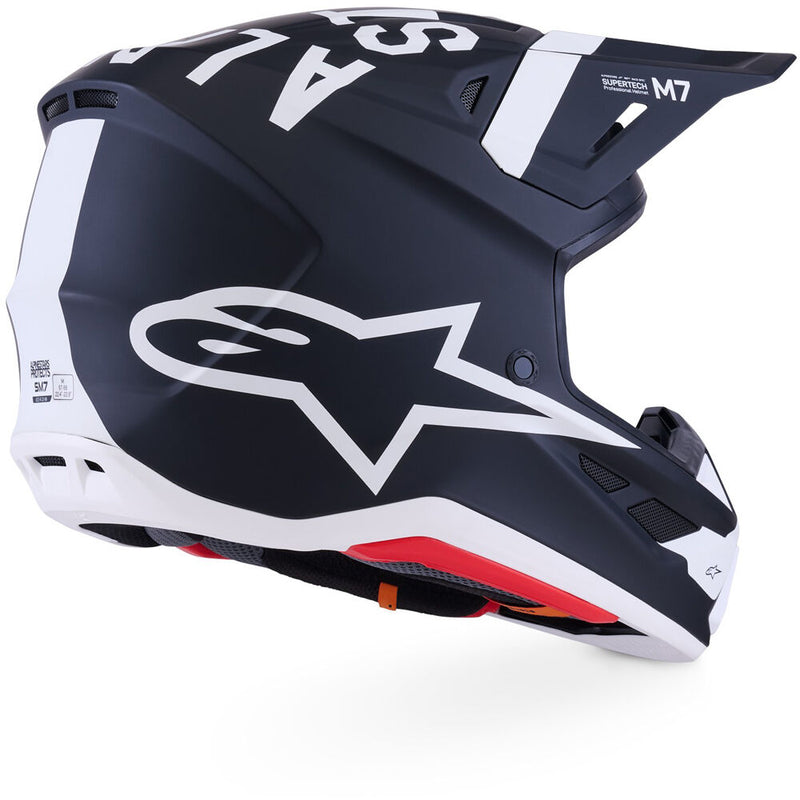 ALPINESTARS 2026 S-M7 DASHER BLACK & WHITE HELMET