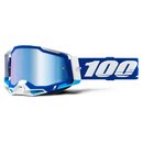 100% RACECRAFT 2 BLUE GOGGLES WITH BLUE MIRROR LENS