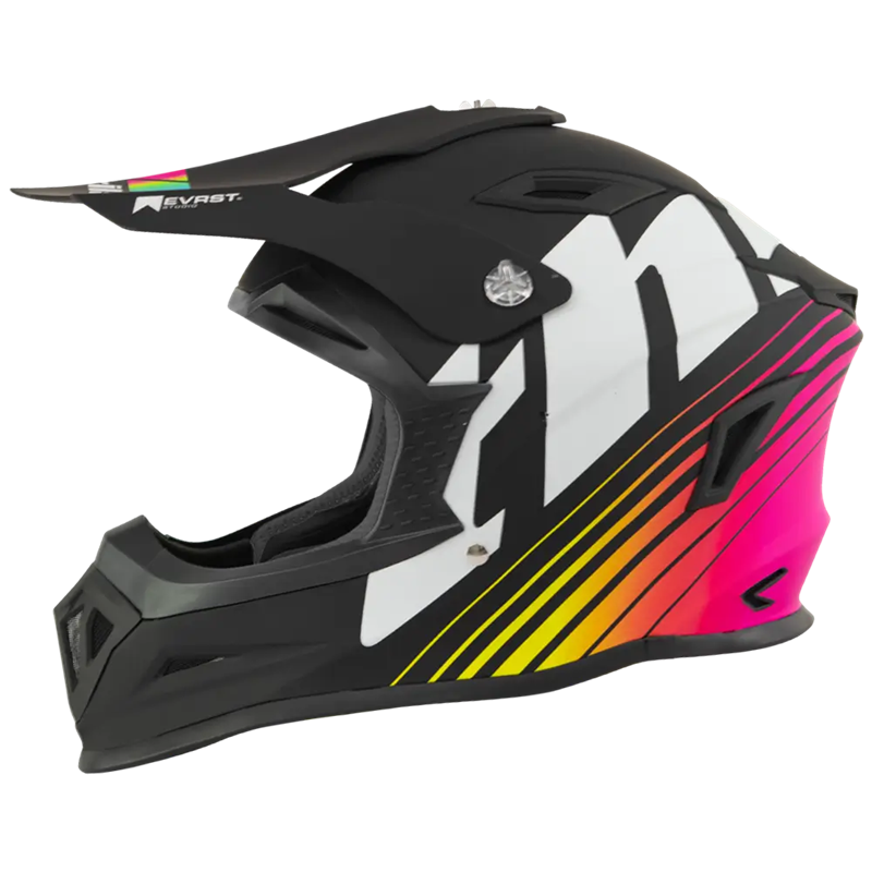 THRILA MIAMI MATTE BLACK & COLOUR BURST HELMET