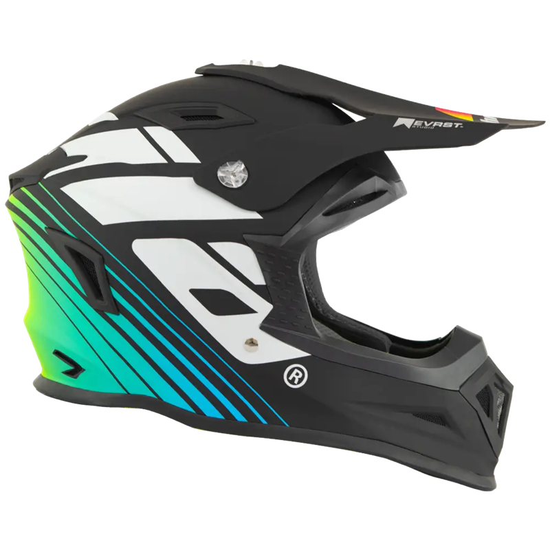 THRILA MIAMI MATTE BLACK & COLOUR BURST HELMET