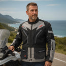 MOTODRY TREKKER PRO-SUMMER BLACK & ANTHRACITE GREY ADVENTURE JACKET