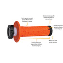 ODI MX V2 NOMAD D30 BLACK & WHITE LOCK ON GRIPS