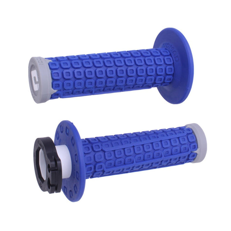 ODI MX V2 NOMAD D30 BLUE & GREY LOCK ON GRIPS
