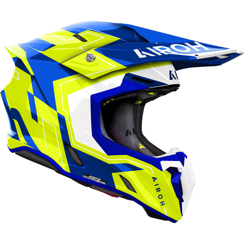 AIROH TWIST 3.0 DIZZY GLOSS BLUE & YELLOW HELMET