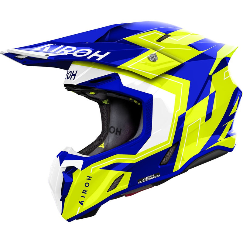 AIROH TWIST 3.0 DIZZY GLOSS BLUE & YELLOW HELMET