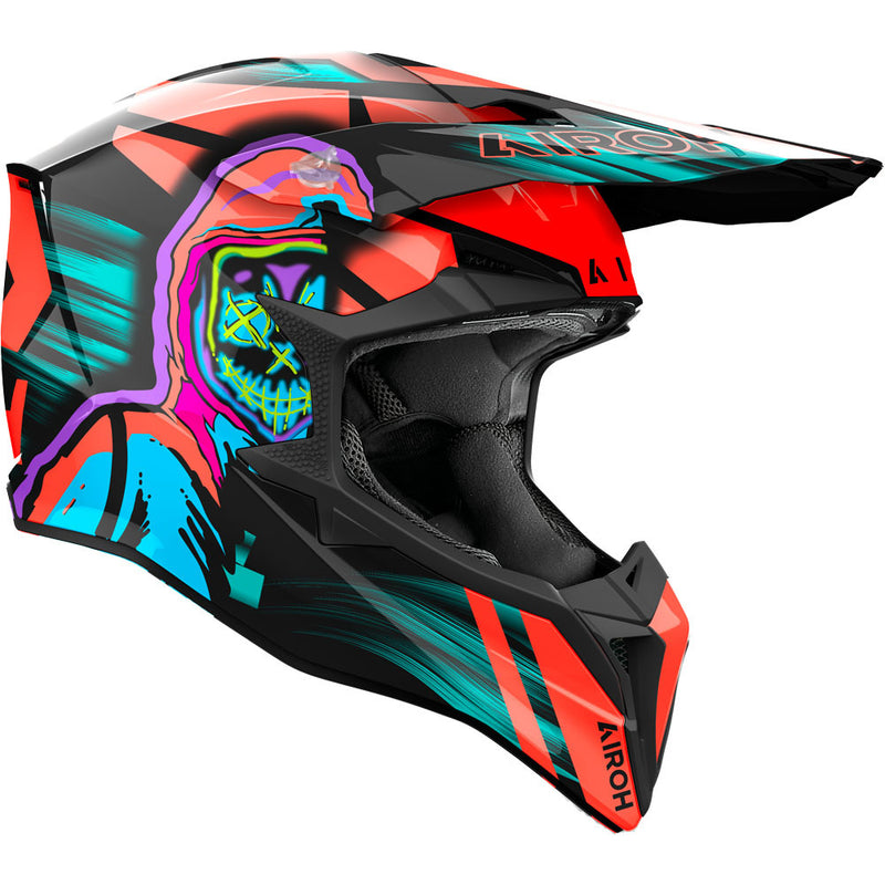 AIROH WRAAAP CYBER GLOSS ORANGE HELMET