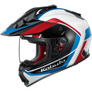 KABUTO GEOSYS GT MIPS BLACK, WHITE, RED & BLUEADVENTURE HELMET