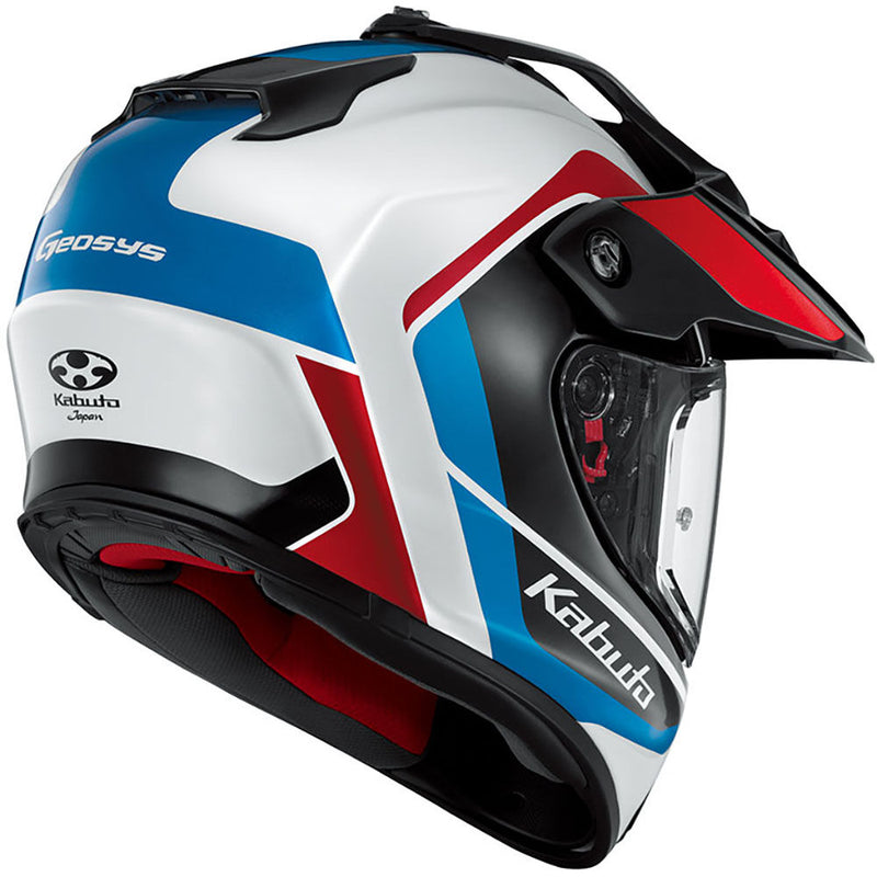 KABUTO GEOSYS GT MIPS BLACK, WHITE, RED & BLUEADVENTURE HELMET