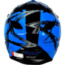 RXT A727 SECTOR WRATH GLOSS BLACK & BLUE HELMET
