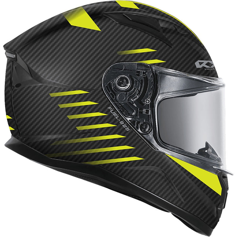 RXT 825 STREET 2 FUEL MATTE CARBON BLACK & FLURO HELMET