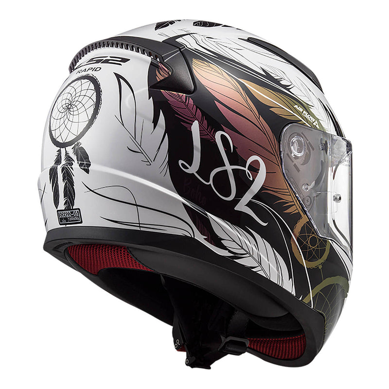 LS2 FF353 RAPID II BOHO WHITE, BLACK & PURPLE HELMET