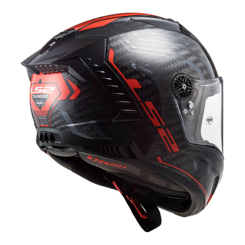 LS2 FF805C THUNDER SPUTNIK METAL & RED CARBON HELMET