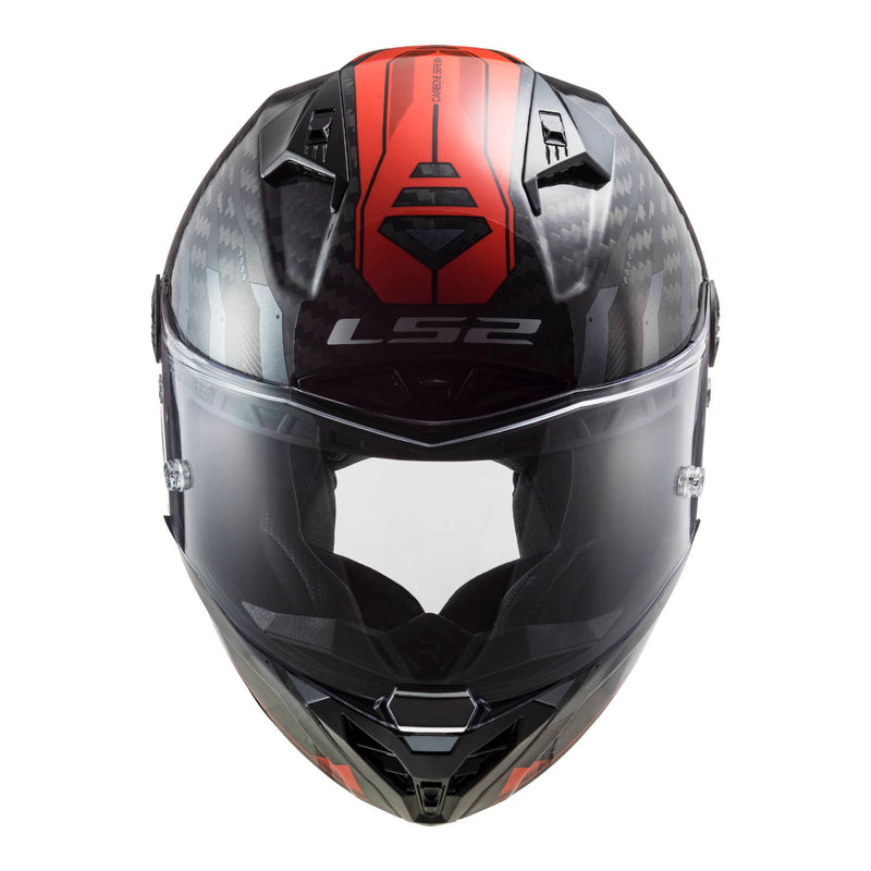 LS2 FF805C THUNDER SPUTNIK METAL & RED CARBON HELMET