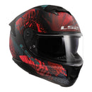 LS2 FF808 STREAM II JUNGLE MATTE BLAK, PINK & BLUE HELMET