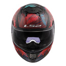 LS2 FF808 STREAM II JUNGLE MATTE BLAK, PINK & BLUE HELMET