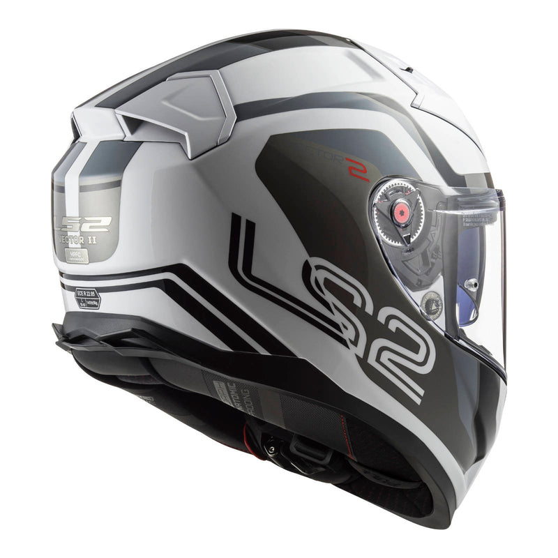 LS2 FF811 VECTOR II METRIC WHITE, TITANIUM & SILVER HELMET