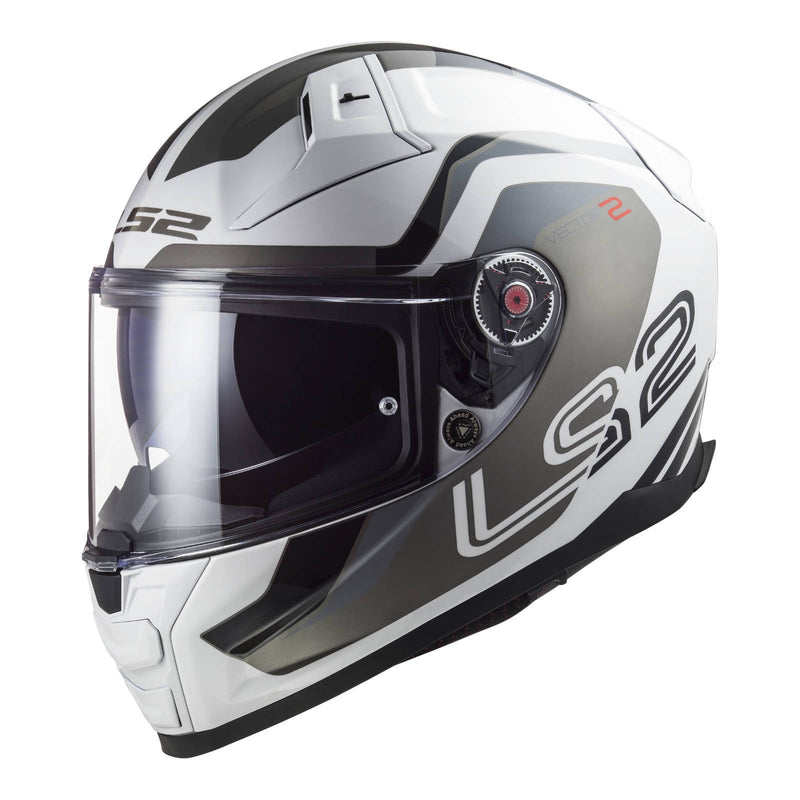 LS2 FF811 VECTOR II METRIC WHITE, TITANIUM & SILVER HELMET