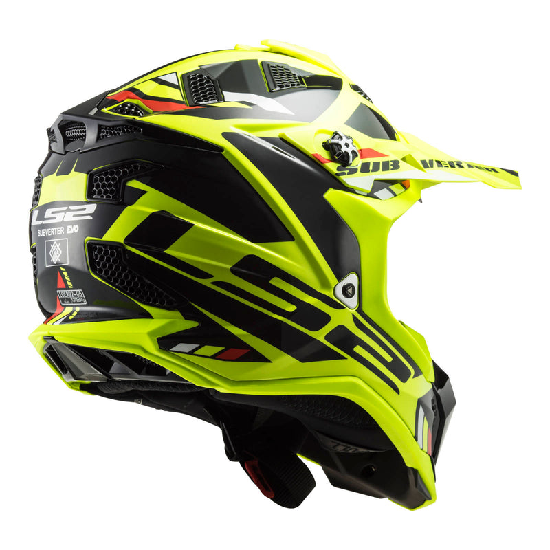 LS2 MX700 SUBVERTER EVO STOMP HI-VIS YELLOW & BLACK HELMET