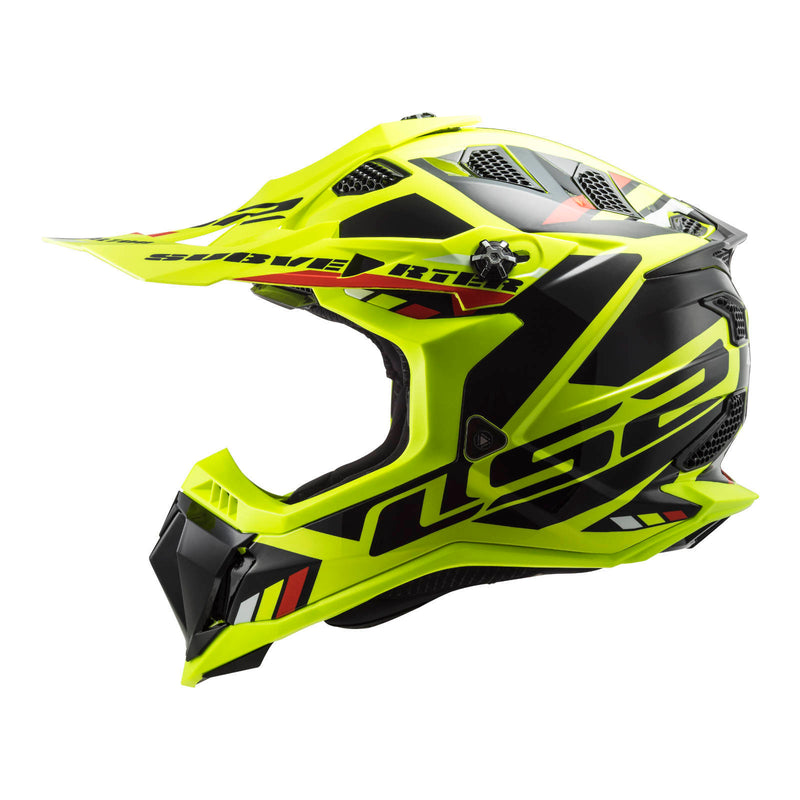 LS2 MX700 SUBVERTER EVO STOMP HI-VIS YELLOW & BLACK HELMET