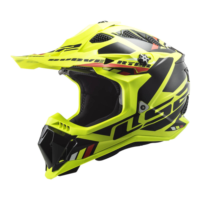 LS2 MX700 SUBVERTER EVO STOMP HI-VIS YELLOW & BLACK HELMET