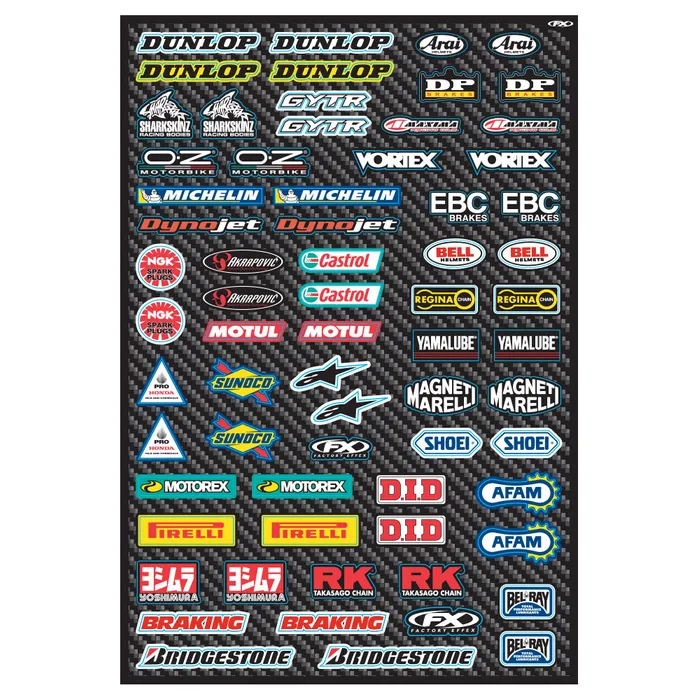 FACTORY EFFEX OEM MICRO SPONSOR STICKER SHEET