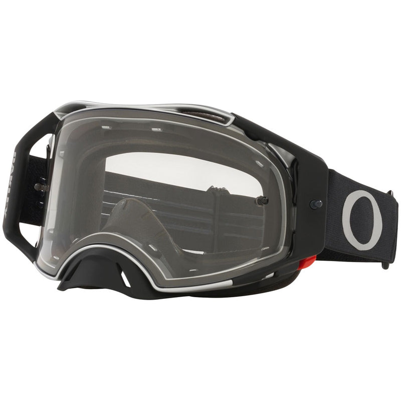 OAKLEY AIRBRAKE TUFF BLOCKS BLACK & GUNMETAL GOGGLES WITH CLEAR LENS