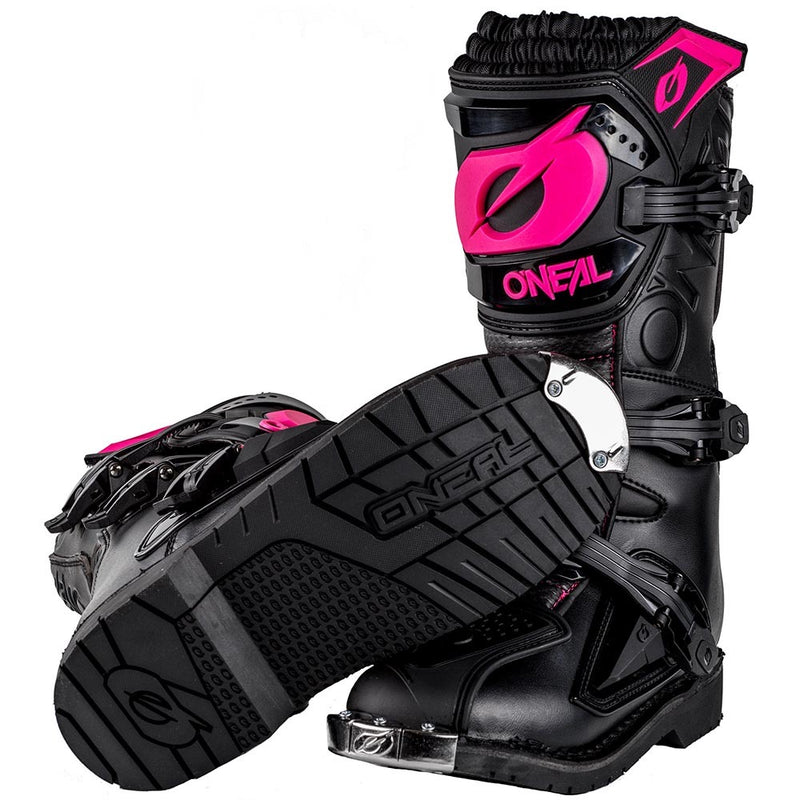 ONEAL 2025 RIDER PRO BLACK & PINK KIDS BOOTS