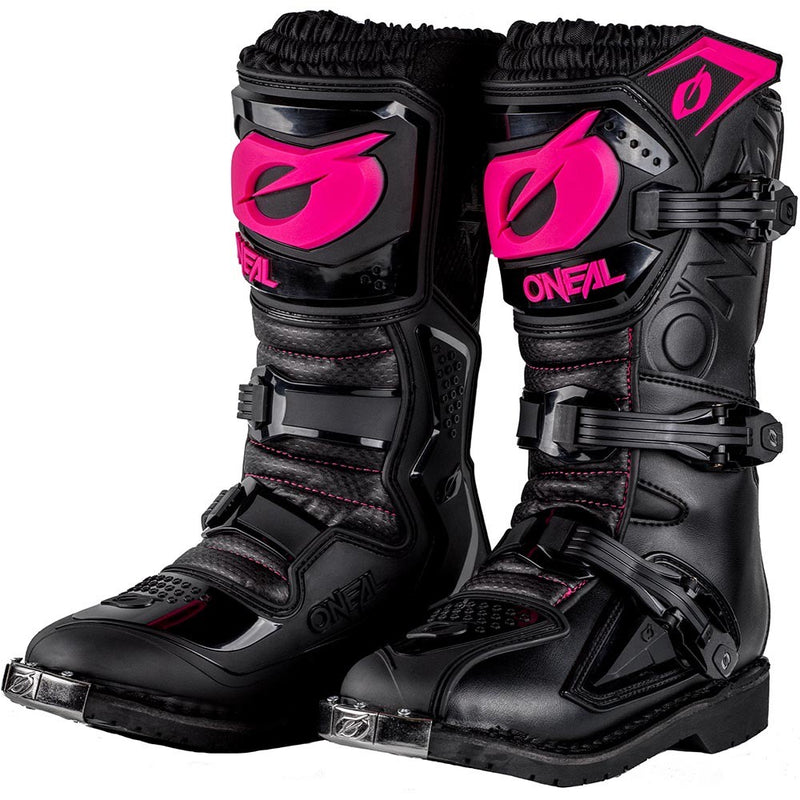 ONEAL 2025 RIDER PRO BLACK & PINK KIDS BOOTS