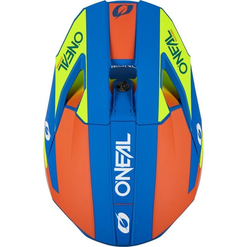 ONEAL 2026 3 SERIES SOLID BLUE & NEON YELLOW KIDS HELMET