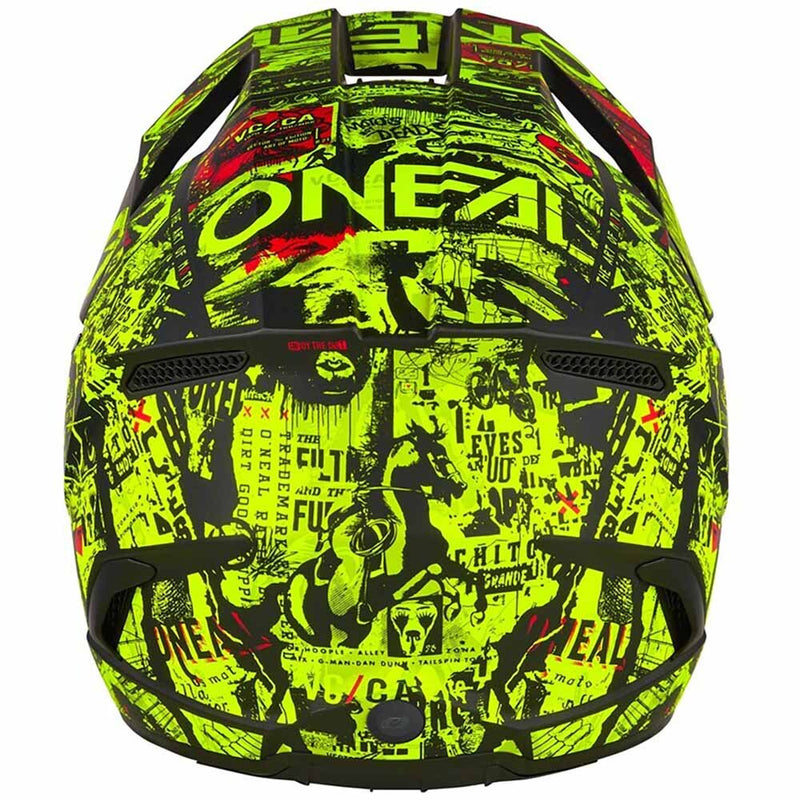 ONEAL 2025 3 SERIES ATTACK BLACK & NEON YELLOW KIDS HELMET