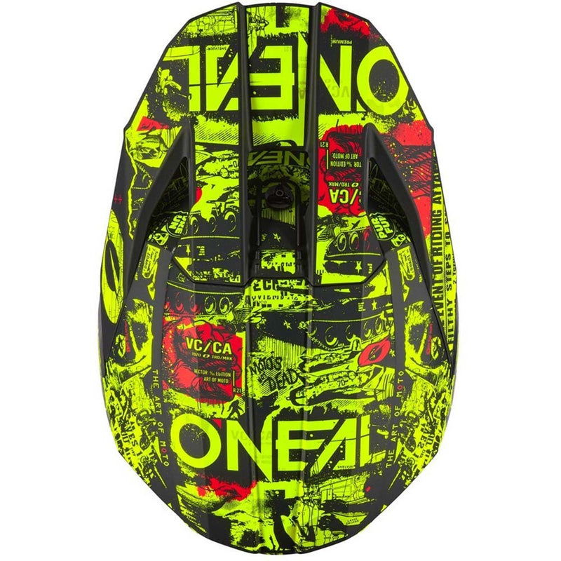 ONEAL 2025 3 SERIES ATTACK BLACK & NEON YELLOW KIDS HELMET