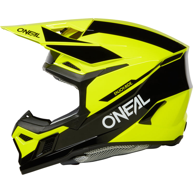 ONEAL 2025 3 SERIES RACE BLACK & NEON YELLOW HELMET